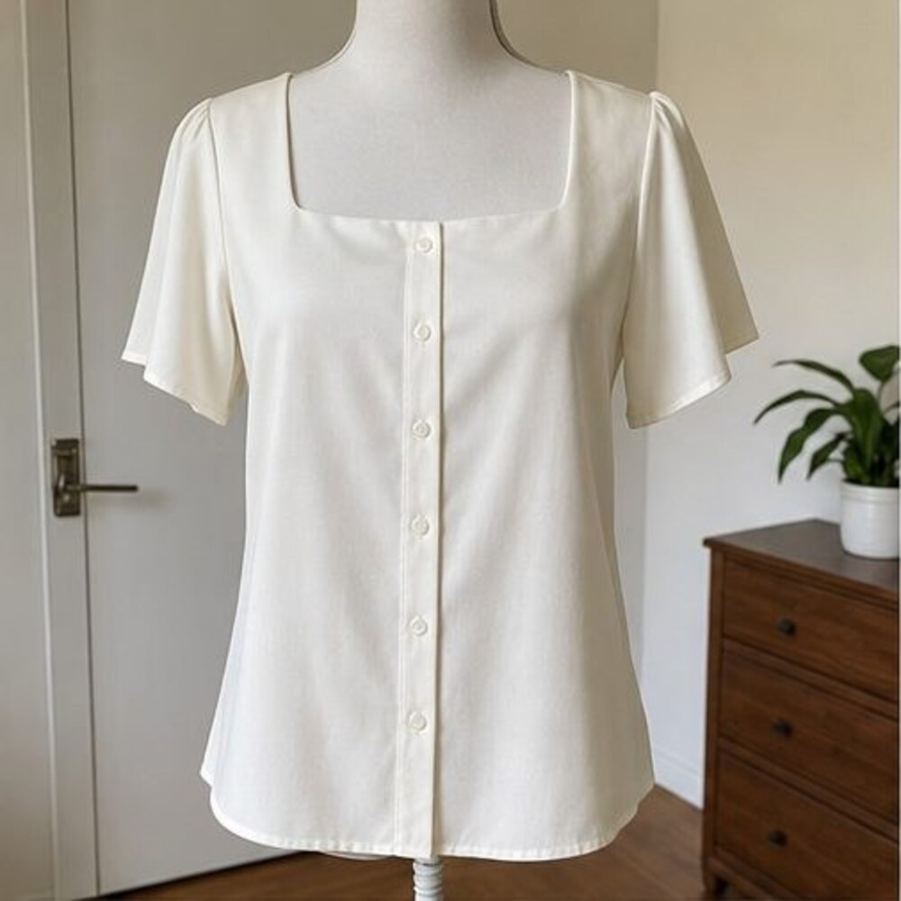 Cream Puff Sleeve Top